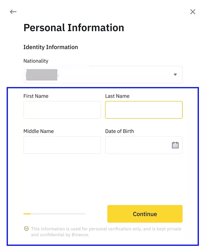 Enter Your Personal Information