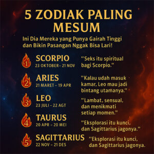 5 Zodiak Paling Mesum