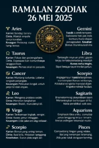 Ramalan Zodiak 26 Mei 2025